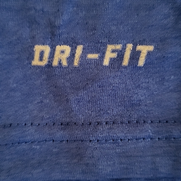 Nike Men's Large DRI-FIT S/S Tee Running/Hiking Blue/Black - Picture 2 of 6